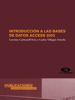 cover image of Introducción a las bases de datos Access 2003